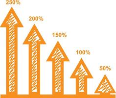 Chart icon symbol image for data statistic analysis illustration vector