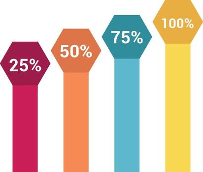 Chart icon symbol image for data statistic analysis illustration vector