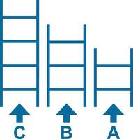 Chart icon symbol image for data statistic analysis illustration vector