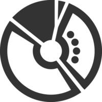 Chart icon symbol image for data statistic analysis illustration vector