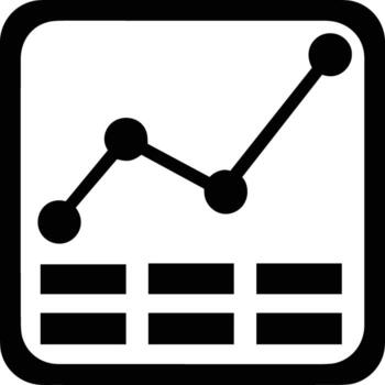 Chart icon symbol image for data statistic analysis illustration vector