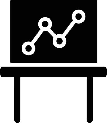 Chart icon symbol image for data statistic analysis illustration