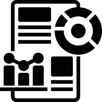 Chart icon symbol image for data statistic analysis illustration vector