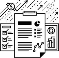 Chart icon symbol image for data statistic analysis illustration vector