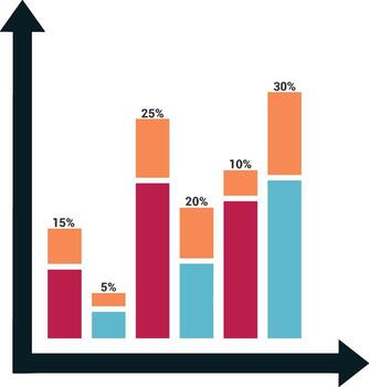 Chart icon symbol image for data statistic analysis illustration vector