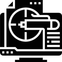 Chart icon symbol image for data statistic analysis illustration vector