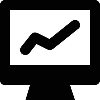 Chart icon symbol image for data statistic analysis illustration vector