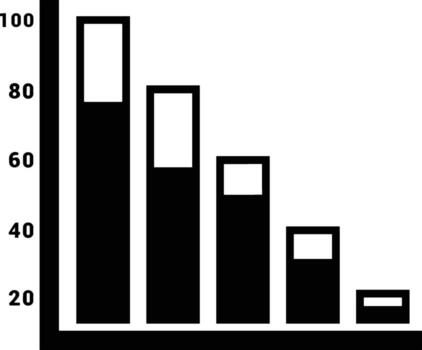 Chart icon symbol image for data statistic analysis illustration vector