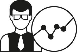 Chart icon symbol image for data statistic analysis illustration vector