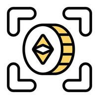 Creative design of ethereum scan vector