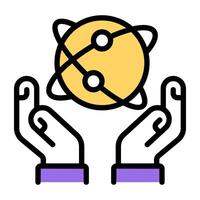 Modern design icon of revolving planet vector