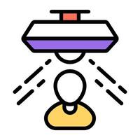 Trendy design of user hologram, flat editable icon vector