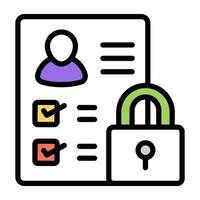 Conceptual flat design icon of list vector