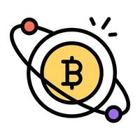 An icon design of bitcoin vector