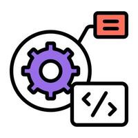 Unique design icon of coding development vector