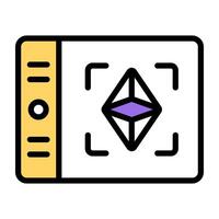 Creative design of ethereum scan vector