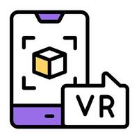 Editable design icon of 3d cube vector