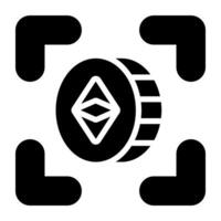 Creative design of ethereum scan vector