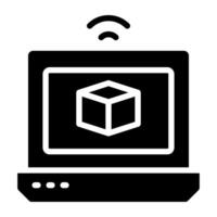 Editable design icon of 3d cube vector