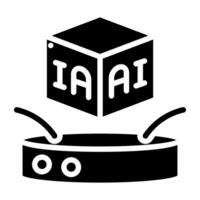 Editable design icon of 3d cube vector