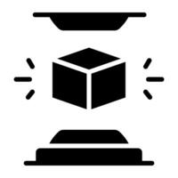 Editable design icon of 3d cube vector