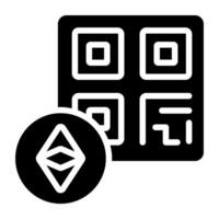 design of ethereum coin vector