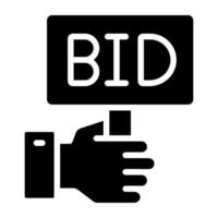 A unique design icon of bid board vector