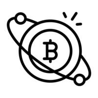 An icon design of bitcoin vector