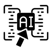 Trendy design icon of ai technology vector