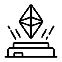 Trendy design of hologram, linear editable icon vector