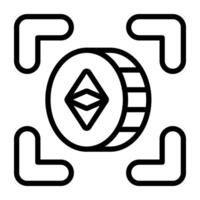 Creative design of ethereum scan vector