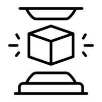 Editable design icon of 3d cube vector