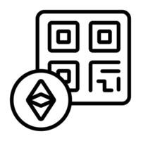 design of ethereum coin vector