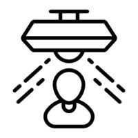Trendy design of user hologram, linear editable icon vector