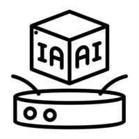 Editable design icon of 3d cube vector