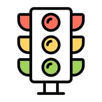 An icon design of traffic lights vector