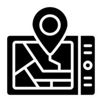 Premium design icon of mobile map vector