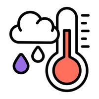 Cloud temperature icon in perfect design vector