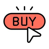 Modern design icon of buy button vector