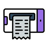 Creative design icon of mobile bill vector