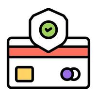 Modern design icon of secure payment vector
