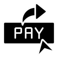 A trendy design icon of pay button vector