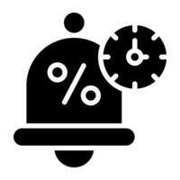 Modern design icon of discount time vector