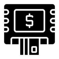 A trendy design icon of atm withdrawal vector