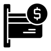 A beautiful design icon of ATM withdrawal vector
