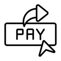 A trendy design icon of pay button vector