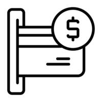 A beautiful design icon of ATM withdrawal vector