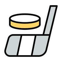 A flat design icon of ice hockey vector
