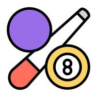 A trendy design of billiard game vector