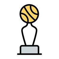 A creative design icon of basketball trophy cup vector